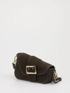 – Schultertasche aus Kalbleder Dunkel*Marlon Firenze New