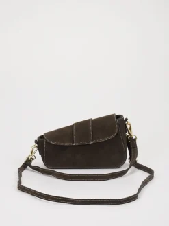 – Schultertasche aus Kalbleder Dunkel*Marlon Firenze New