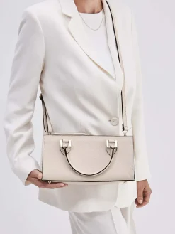 – Schultertasche aus Kalbleder Cremebeige*Marlon Firenze Online