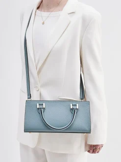 – Schultertasche aus Kalbleder grau*Marlon Firenze Hot