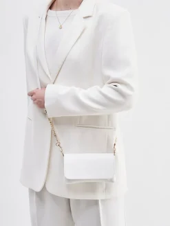 – Schultertasche aus Kalbleder Offwhite*Marlon Firenze Outlet