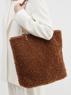 – Shopper aus Textil in Teddy-Optik*Marlon Firenze Clearance