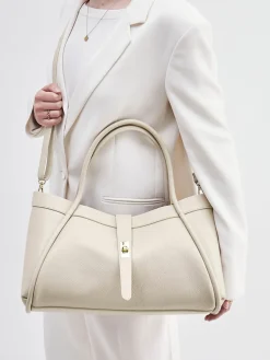 – Shopper Bag aus Kalbleder cremebeige*Marlon Firenze Best