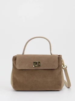 Damen Marlon Firenze – Top Handle Bag aus Kalbleder Taupe