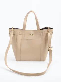 Damen Marlon Firenze – Tote Bag aus Kalbleder taupefarben