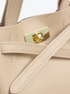 Damen Marlon Firenze – Tote Bag aus Kalbleder taupefarben