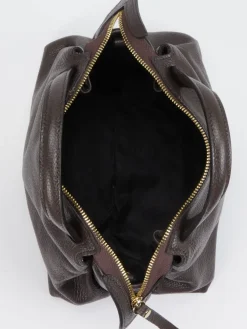 – Umhängetasche aus Kalbleder Dunkelbraun*Marlon Firenze Hot