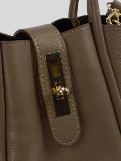 Damen Marlon Firenze – Umhängetasche aus Leder in Taupe