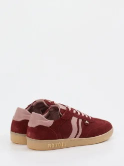 Damen Mayori – Sneaker aus Veloursleder in Wein