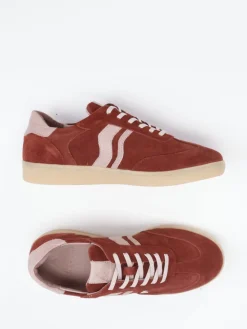 Damen Mayori – Sneaker aus Veloursleder in Wein