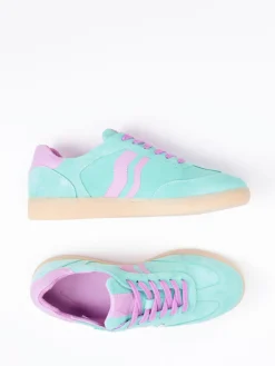 Damen Mayori – Sneaker aus Veloursleder Mintgrün