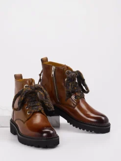 Damen Melvin u0026 Hamilton Melvin & Hamilton – Schnürboots aus Kalbleder cognac