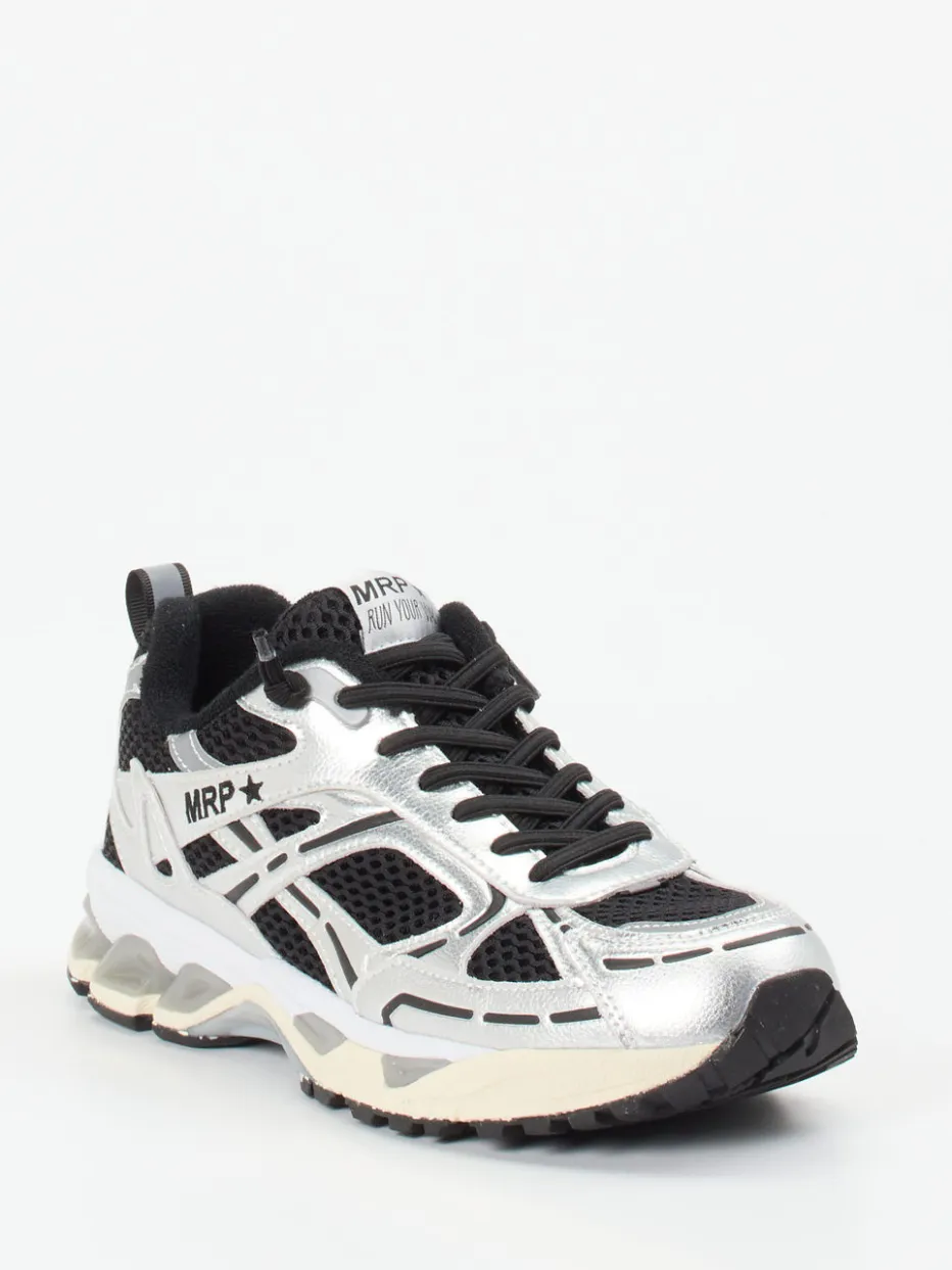 – Low-Top Sneaker aus Metallic-Mesh*MRP