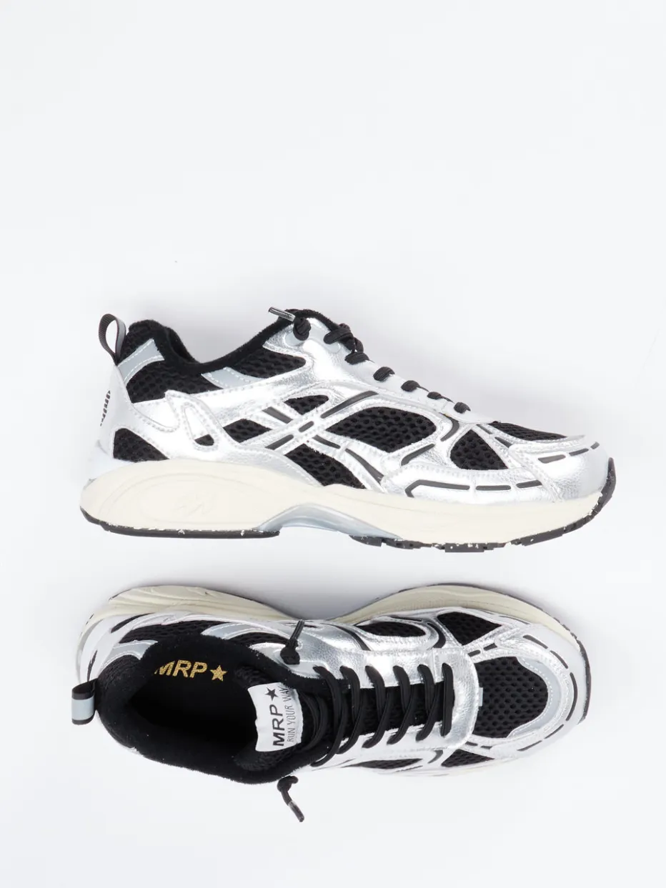 – Low-Top Sneaker aus Metallic-Mesh*MRP