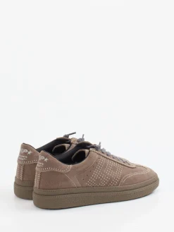 Damen MRP – Low-Top Sneaker aus Veloursleder in Taupe