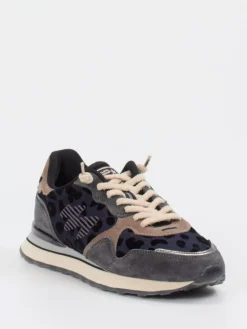 Damen MRP – Retro-Sneaker aus Textil und Veloursleder Dunkelblau