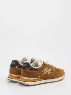 Damen MRP – Retro-Sneaker aus Veloursleder cognac