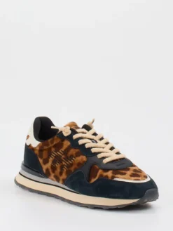 – Retro-Sneaker aus Veloursleder mit Leoprint*MRP Outlet