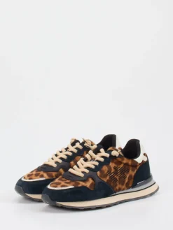 – Retro-Sneaker aus Veloursleder mit Leoprint*MRP Outlet