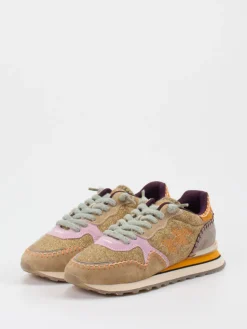– Retro-Sneaker aus Veloursleder & Glitzertextil*MRP Clearance