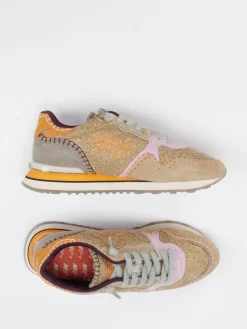 – Retro-Sneaker aus Veloursleder & Glitzertextil*MRP Clearance