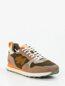 Herren MRP – Retro-Sneaker aus Veloursleder und Textil Oliv