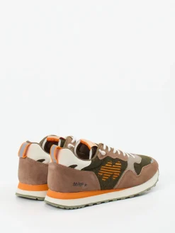 Herren MRP – Retro-Sneaker aus Veloursleder und Textil Oliv