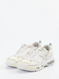 Damen MRP – Sneaker aus Kalbleder und Mesh Offwhite