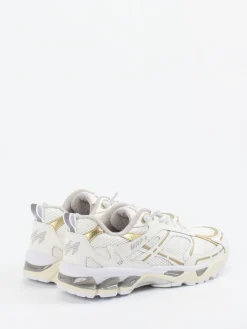 Damen MRP – Sneaker aus Kalbleder und Mesh Offwhite