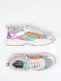 – Sneaker aus Metallicleder und Mesh*MRP Outlet