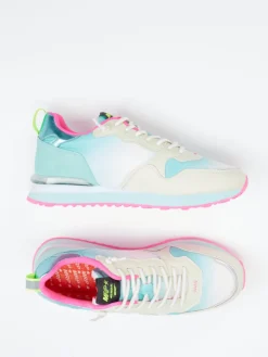 Damen MRP – Sneaker aus Veloursleder und Textil cremeweiß