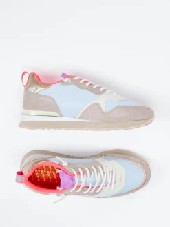 – Sneaker aus Veloursleder und Textil hellblau*MRP Discount