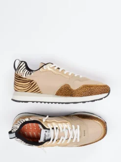 – Sneaker aus Veloursleder mit Animalprint*MRP New