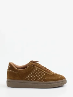 Damen MRP – Sneaker aus Veloursleder cognac