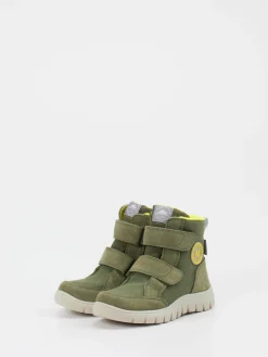 Kinder Naturino – Klett-Boots aus Veloursleder oliv