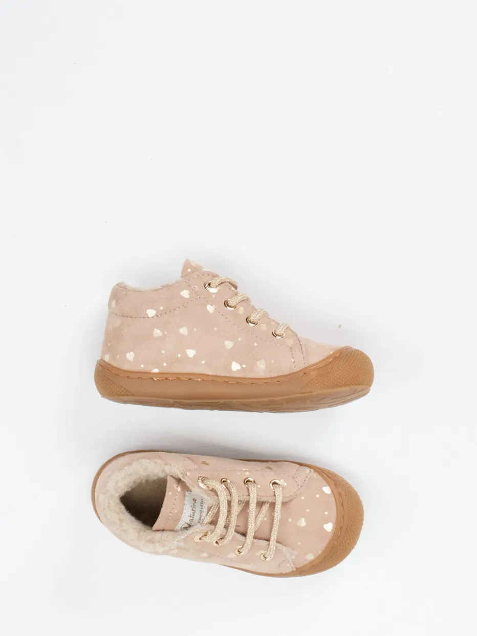 Kinder Naturino – Lauflernschuhe aus Kalbleder in Rosébeige
