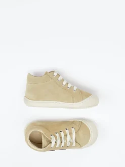 – Mid-Top-Sneaker aus Veloursleder sandbeige*Naturino New