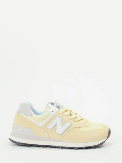 Damen New Balance – Retro-Sneaker aus Veloursleder Pastell