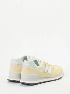 Damen New Balance – Retro-Sneaker aus Veloursleder Pastell
