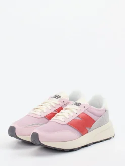 Damen New Balance – Sneaker aus Textil und Veloursleder Pastell