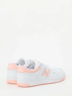 Damen New Balance – Sneaker aus Leder in Pfirsichrosa