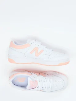 Damen New Balance – Sneaker aus Leder in Pfirsichrosa