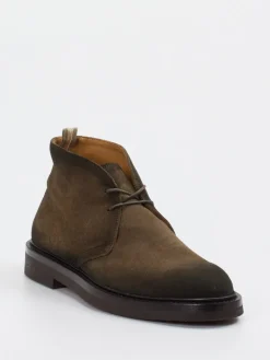 Herren Officine Creative – Desert Boots aus Veloursleder oliv