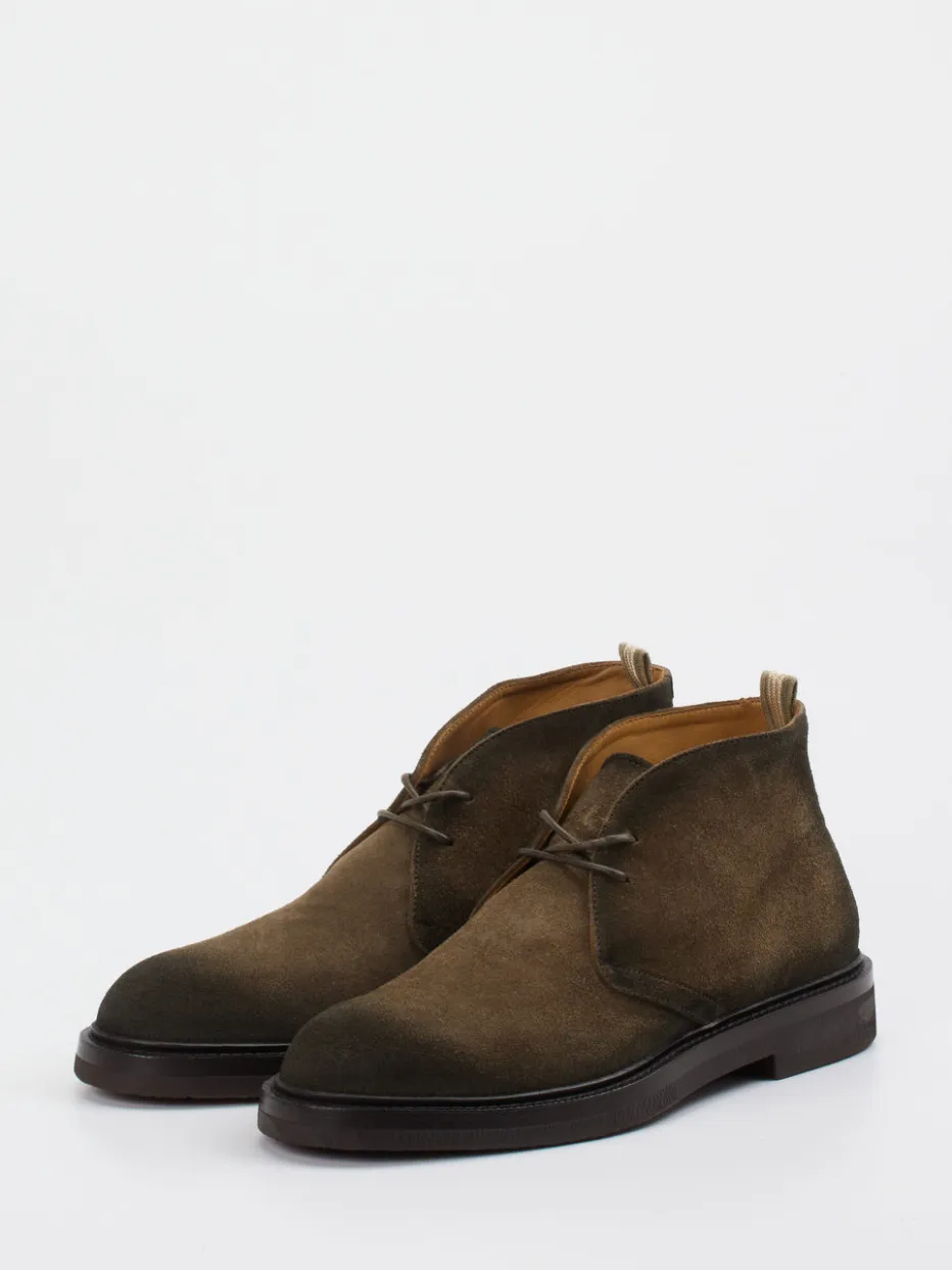 Herren Officine Creative – Desert Boots aus Veloursleder oliv