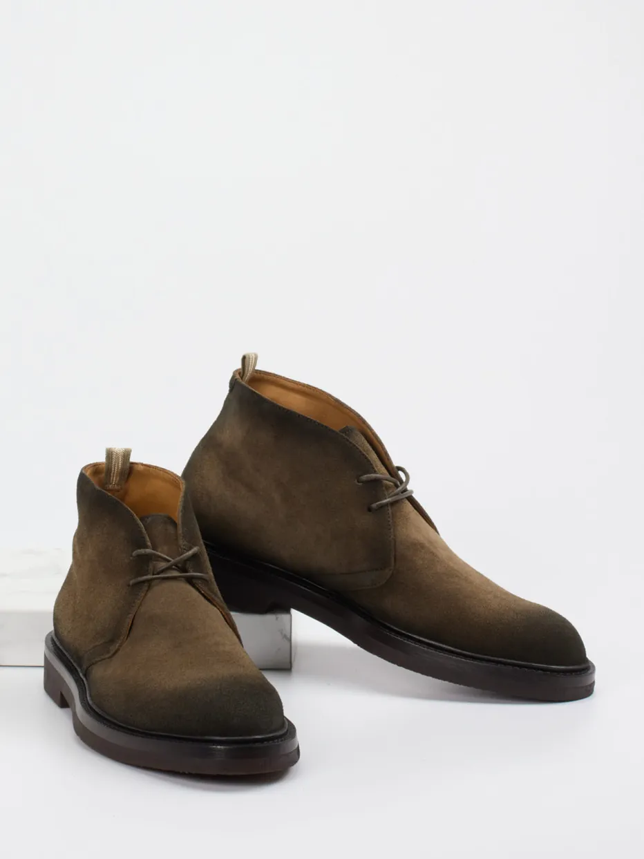 Herren Officine Creative – Desert Boots aus Veloursleder oliv