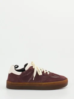 Damen Officine Creative – Sneaker aus Veloursleder in Bordeaux