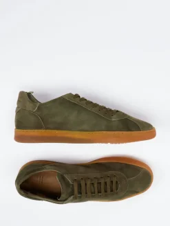 Herren Officine Creative – Sneaker aus Veloursleder oliv