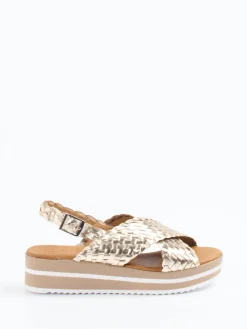 Damen Oh!My Sandals – Plateau-Sandale aus Flechtleder