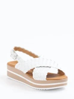 – Plateau-Sandale aus Flechtleder*Oh!My Sandals Outlet
