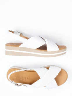 – Plateau-Sandale aus Flechtleder*Oh!My Sandals Outlet